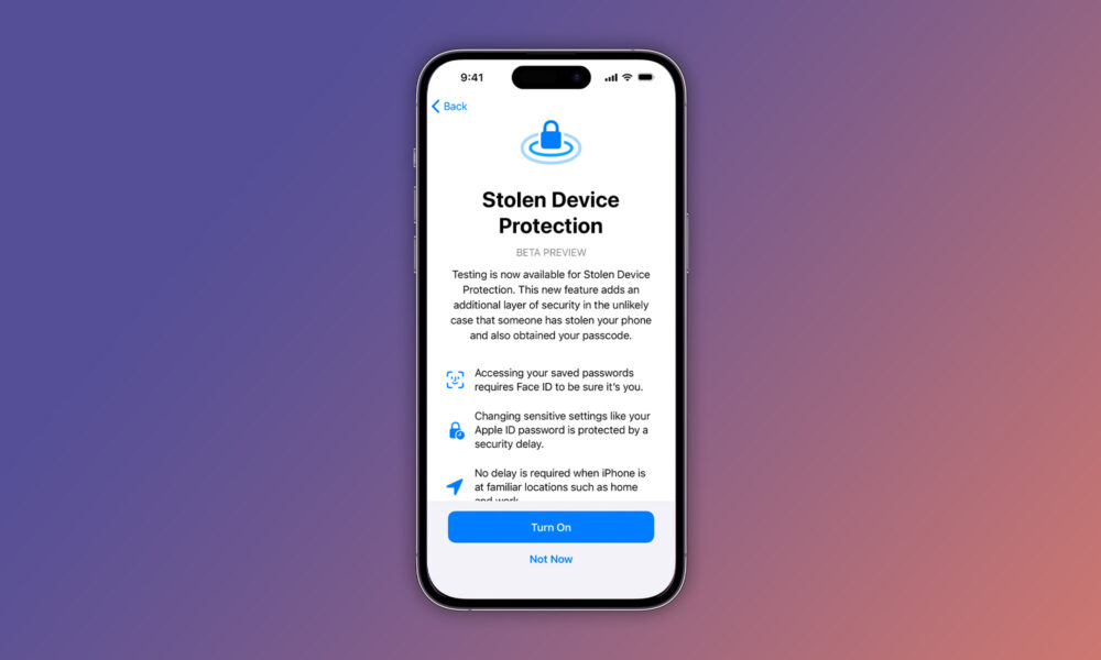 apple releases ios 17.3 featuring stolen device protection