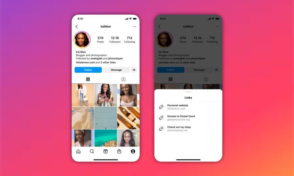 instagram sets sights on linktree with links in bio feature