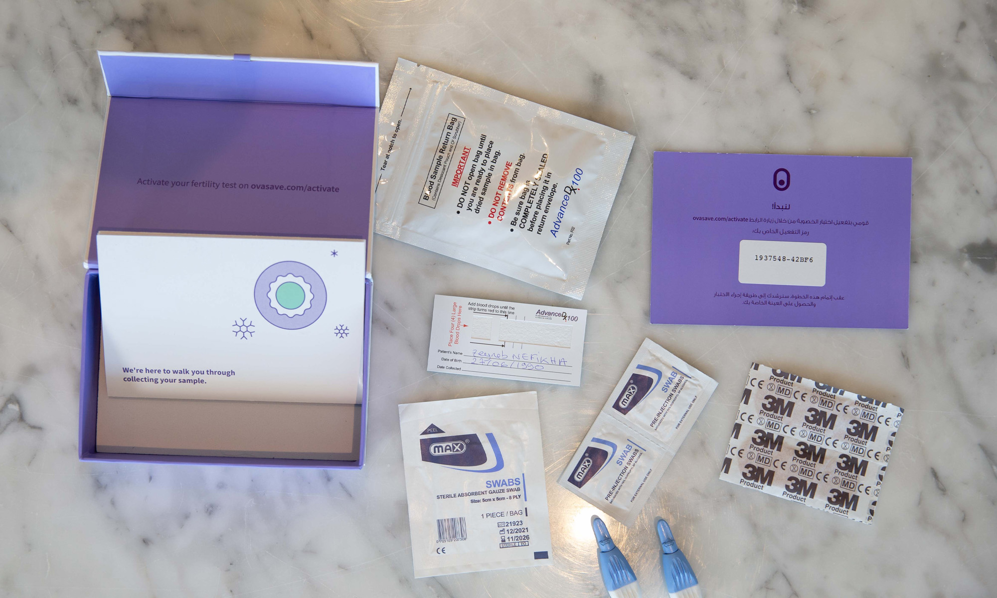 ovasave home testing kit