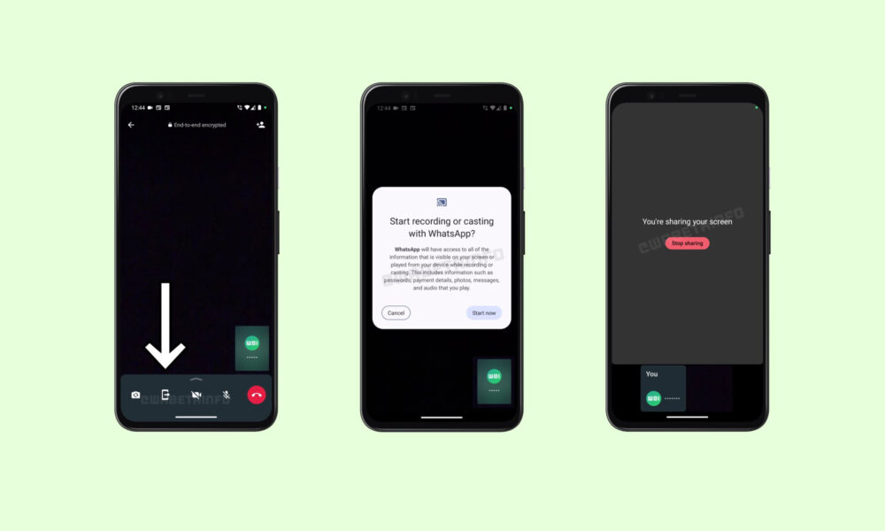 whatsapp rolls out screen sharing beta for android
